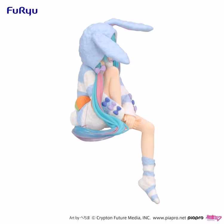 Vocaloid Hatsune Miku (Rabbit Ear Hood Pajama Blue Color Ver.) Noodle Stopper Figure