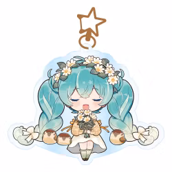 Vocaloid Acrylic Keychain Hatsune Miku (Kawaii Autumn Time)