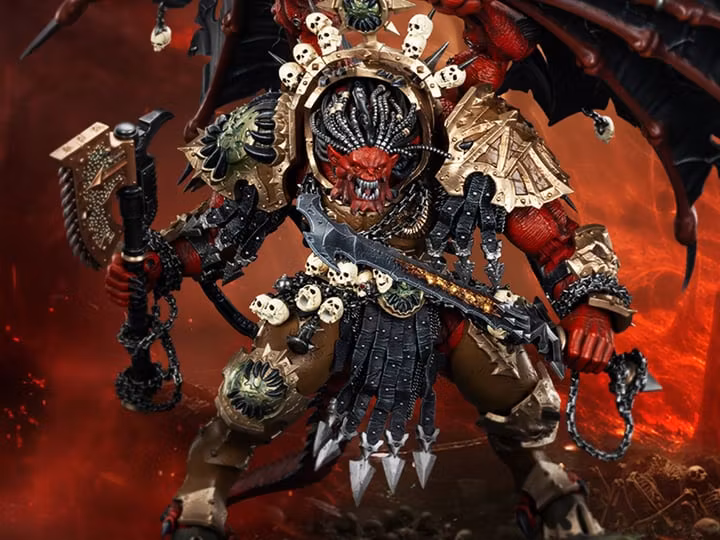 Warhammer 40K World Eaters Angron, Daemon Primarch of Khorne 1/18 Scale Action Figure