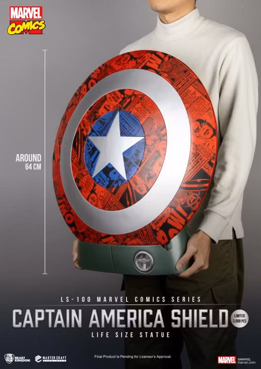 Marvel Comic Series LS-100 Captain America Shield Limited Edition Life-Size Statue