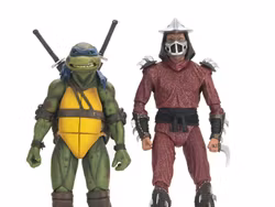 Teenage Mutant Ninja Turtles Roof Top Battle Shredder vs Leo (1990 Movie) Set of 2 Figures