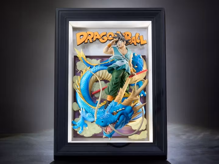 Dragon Ball Tamashii Art Goku and Dragon 3D Wall Art
