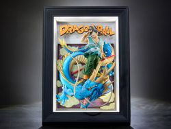 Dragon Ball Tamashii Art Goku and Dragon 3D Wall Art