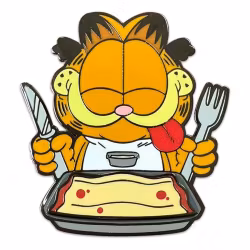 Garfield Pin Badge Disco Garfield Lasagna Dinner