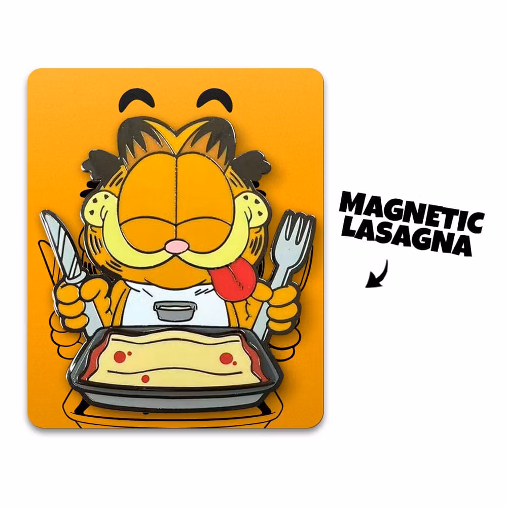 Garfield Pin Badge Disco Garfield Lasagna Dinner
