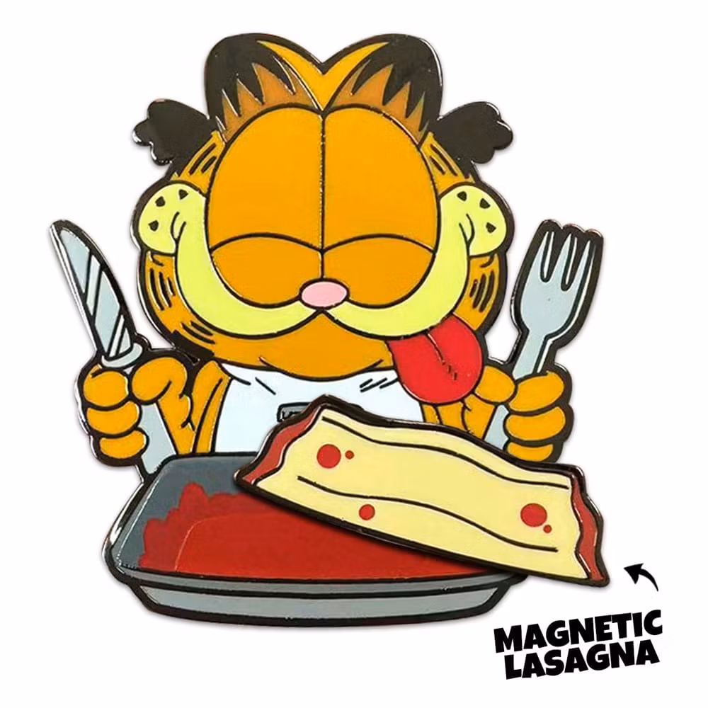 Garfield Pin Badge Disco Garfield Lasagna Dinner