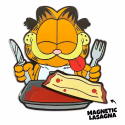 Garfield Pin Badge Disco Garfield Lasagna Dinner