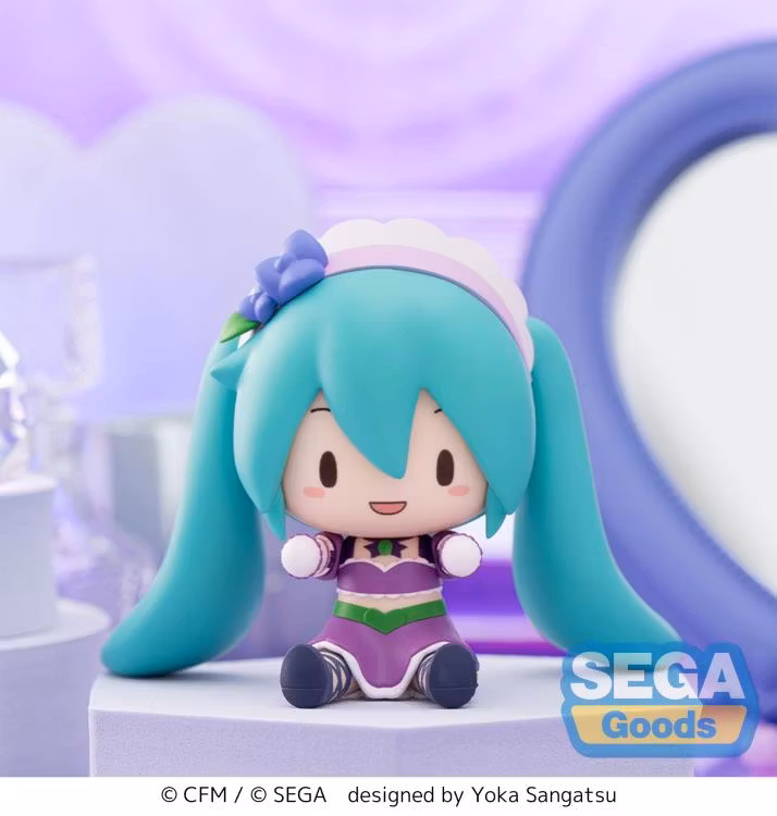Vocaloid Fuwa Petit Hatsune Miku Sparkly Purple Chibi Figure