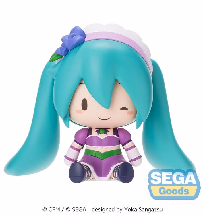 Vocaloid Fuwa Petit Hatsune Miku Sparkly Purple Chibi Figure