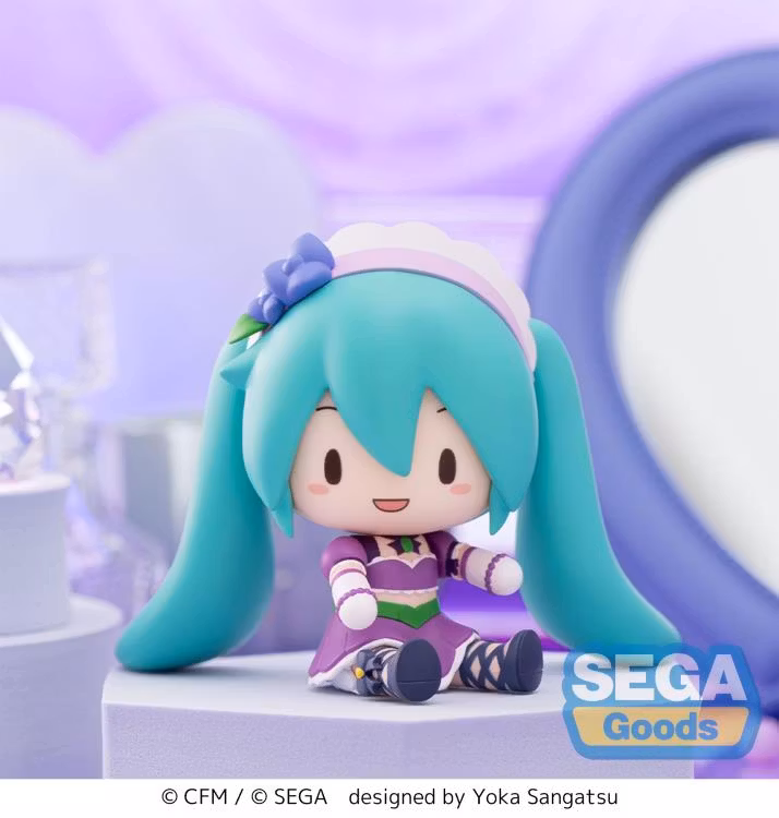Vocaloid Fuwa Petit Hatsune Miku Sparkly Purple Chibi Figure