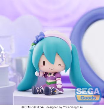 Vocaloid Fuwa Petit Hatsune Miku Sparkly Purple Chibi Figure