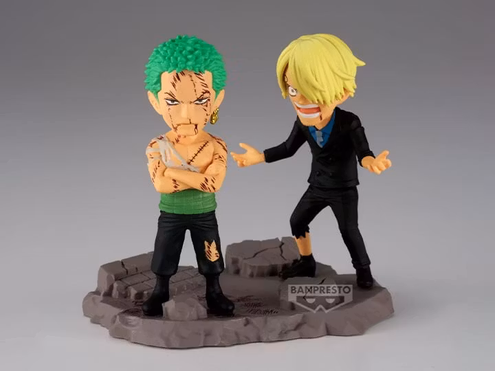 One Piece World Collectable Figure Log Stories Roronoa Zoro & Sanji "NOTHING.....AT ALL!!!"