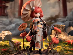 The Mushroom Girls Series No.06 Marasmius haematocephalus 1/1 Scale Figure