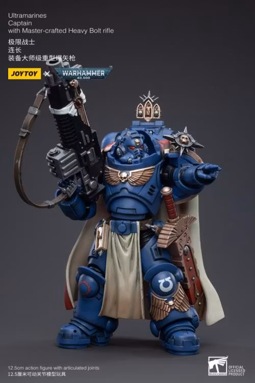 Warhammer 40K Ultramarines Primaris Captain Ptolias Corvor 1/18 Scale Action Figure