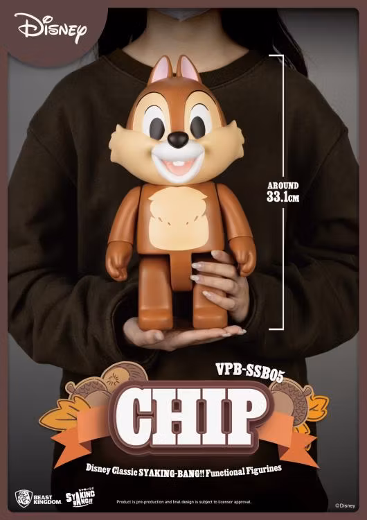 Chip 'n Dale Syaking-Bang!! Chip Vinyl Piggy Bank