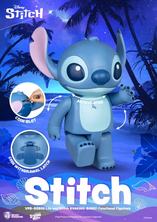 Lilo & Stitch Syaking-Bang!! Stitch Vinyl Piggy Bank