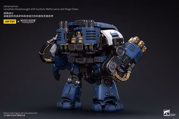 Warhammer: The Horus Heresy Ultramarines Leviathan Dreadnought with Cyclonic Melta Lance and Siege Claw 1/18 Scale Action Figure