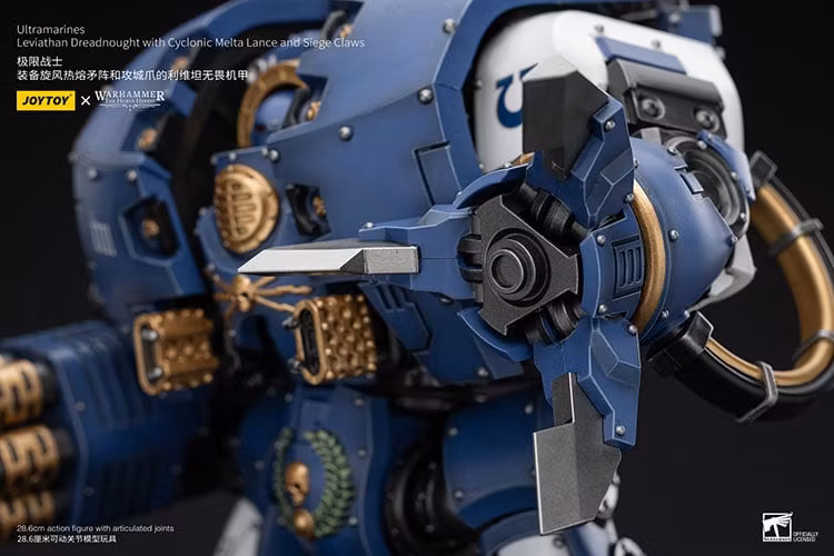 Warhammer: The Horus Heresy Ultramarines Leviathan Dreadnought with Cyclonic Melta Lance and Siege Claw 1/18 Scale Action Figure