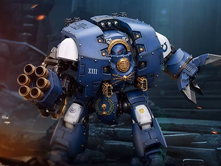 Warhammer: The Horus Heresy Ultramarines Leviathan Dreadnought with Cyclonic Melta Lance and Siege Claw 1/18 Scale Action Figure