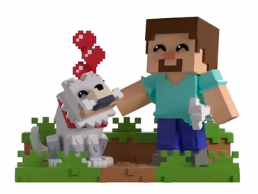 Minecraft Taming a Wolf Vinyl Figure