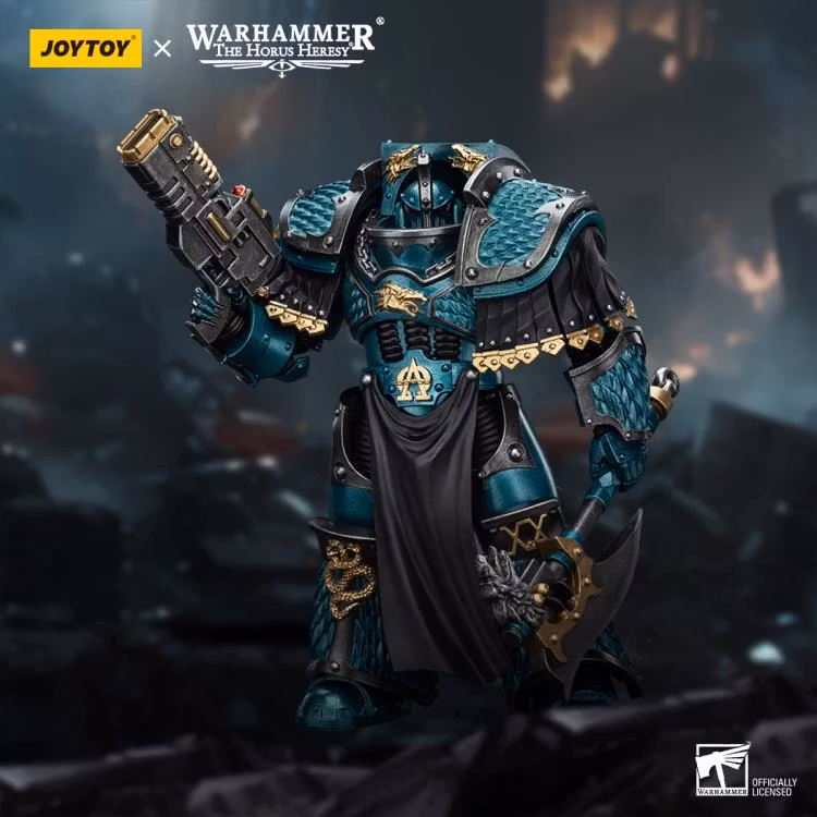 Warhammer: The Horus Heresy Alpha Legion Lernaean Terminator with Volkite Charger 1/18 Scale Action Figure