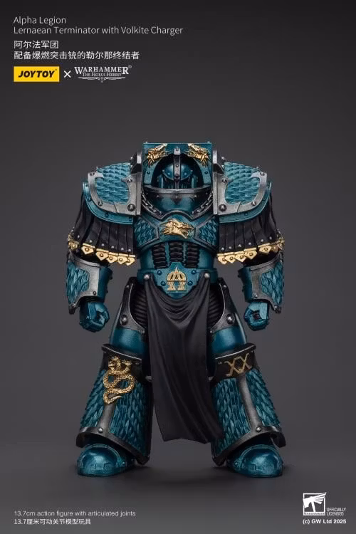 Warhammer: The Horus Heresy Alpha Legion Lernaean Terminator with Volkite Charger 1/18 Scale Action Figure