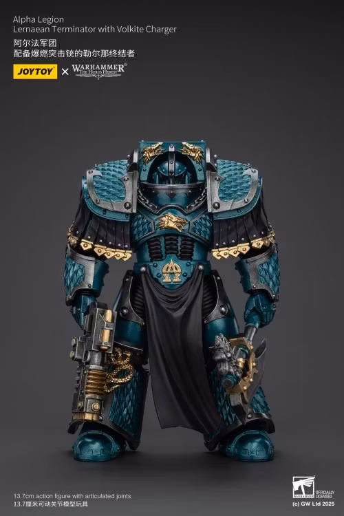 Warhammer: The Horus Heresy Alpha Legion Lernaean Terminator with Volkite Charger 1/18 Scale Action Figure
