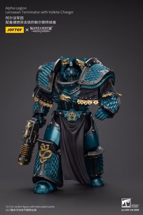 Warhammer: The Horus Heresy Alpha Legion Lernaean Terminator with Volkite Charger 1/18 Scale Action Figure