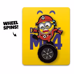 Despicable Me Pin Badge Tire Minion Spinning