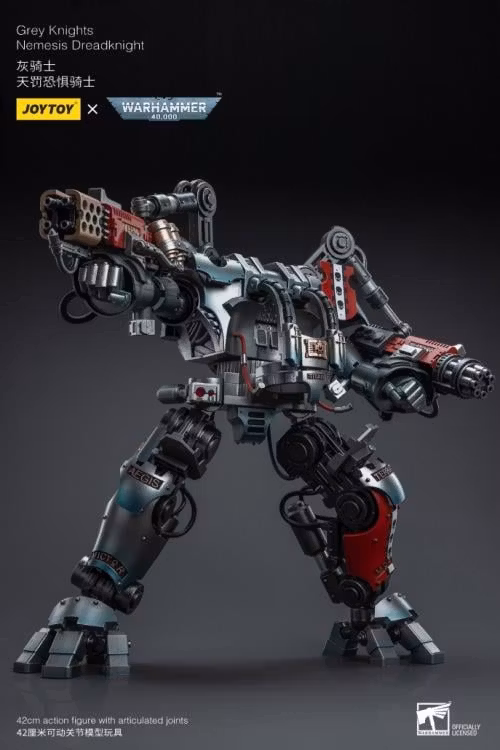 Warhammer 40K Grey Knights Nemesis Dreadknight with Terminator Caddon Vibova 1/18 Scale Action Figure Set