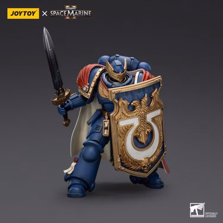 Warhammer 40,000: Space Marine 2 Ultramarines Victrix Honour Guard With Storm Shield And Power Sword 1/18 Scale Action Figure