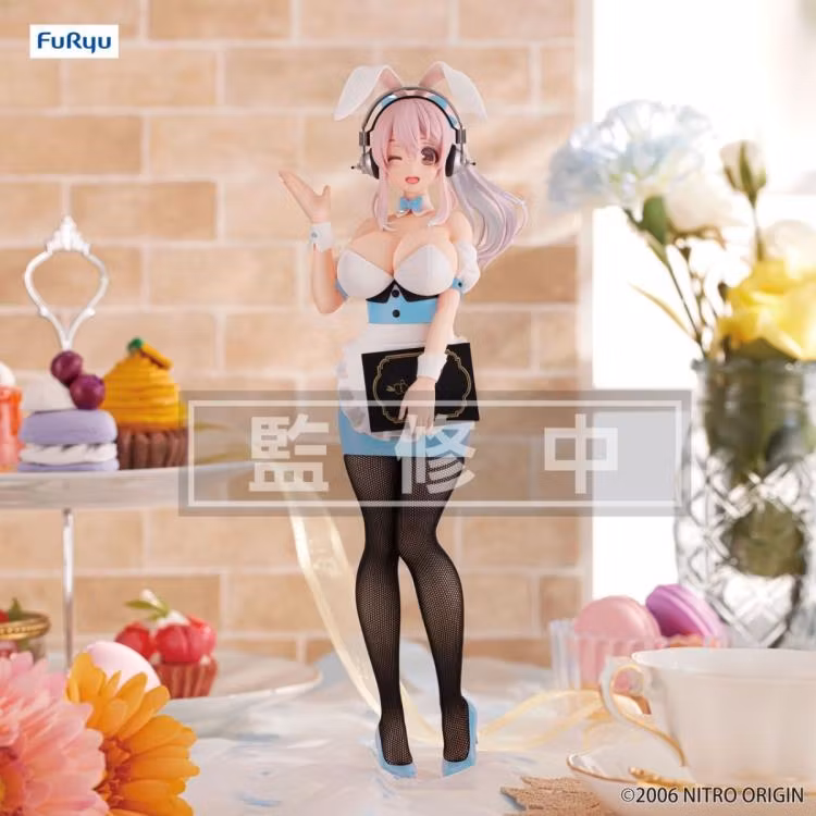 Nitroplus BiCute Bunnies Super Sonico (Waitress Light Blue Color Ver.) Figure