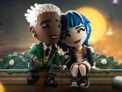 Arcane Ekko and Powder Vinyl Figure