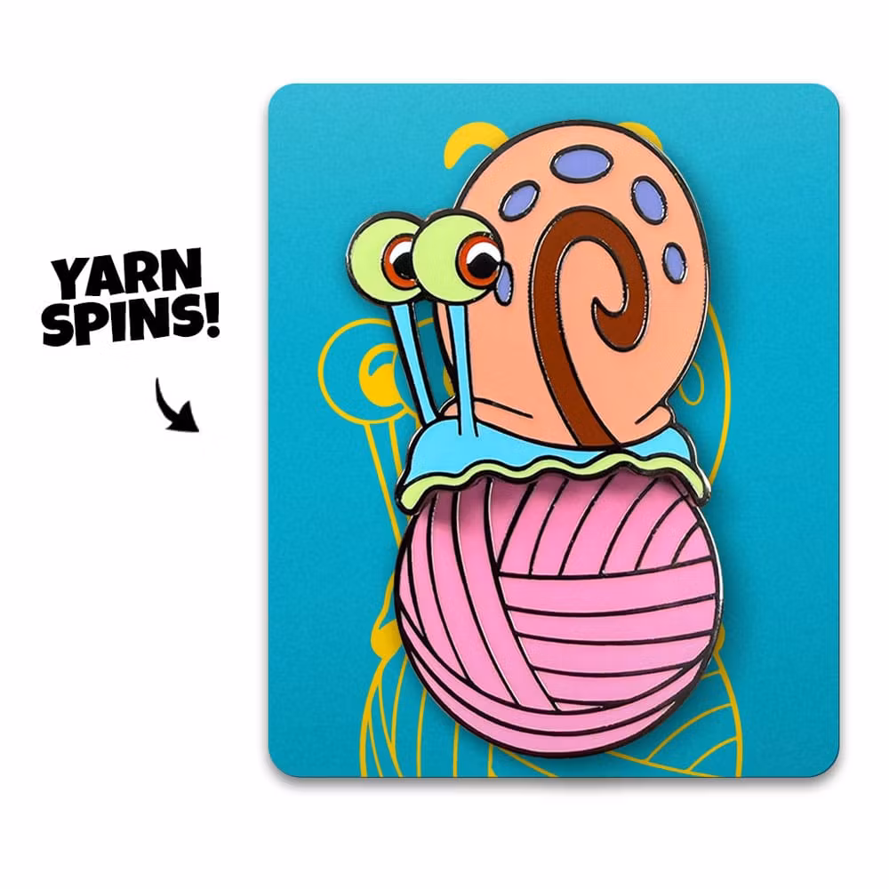 SpongeBob SquarePants Pin Badge Gary Yarn Spinning