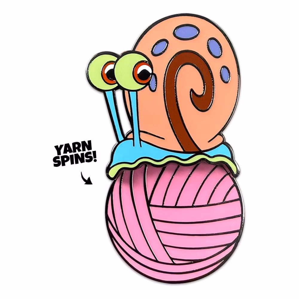SpongeBob SquarePants Pin Badge Gary Yarn Spinning