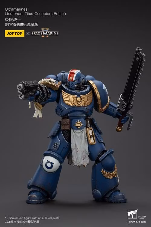 Warhammer 40,000: Space Marine 2 Ultramarines Lieutenant Titus (Collectors Edition) 1/18 Scale Action Figure