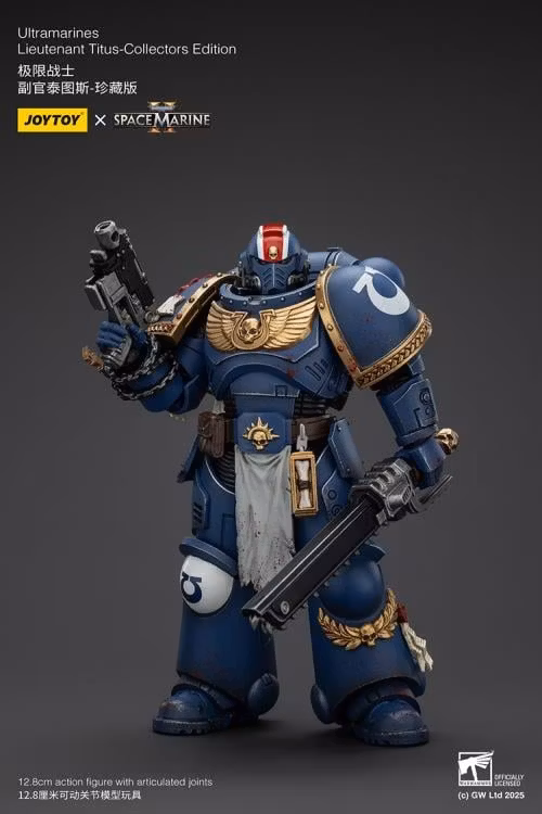 Warhammer 40,000: Space Marine 2 Ultramarines Lieutenant Titus (Collectors Edition) 1/18 Scale Action Figure