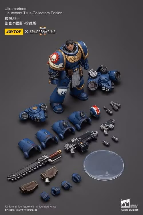 Warhammer 40,000: Space Marine 2 Ultramarines Lieutenant Titus (Collectors Edition) 1/18 Scale Action Figure
