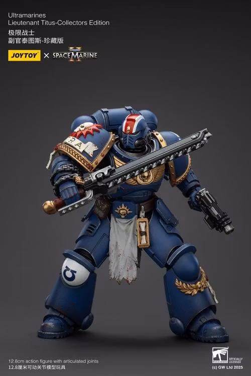 Warhammer 40,000: Space Marine 2 Ultramarines Lieutenant Titus (Collectors Edition) 1/18 Scale Action Figure