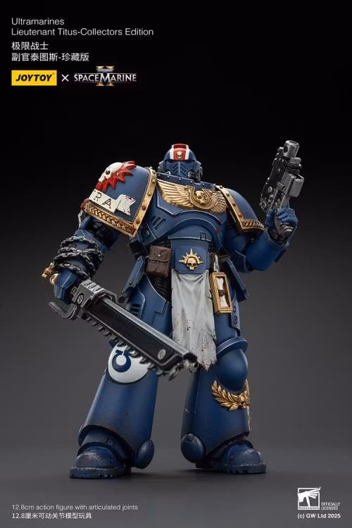 Warhammer 40,000: Space Marine 2 Ultramarines Lieutenant Titus (Collectors Edition) 1/18 Scale Action Figure