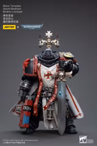 Warhammer 40k Black Templars Sword Brethren Brother Lombast 1/18 Scale Action Figure