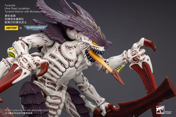 Warhammer 40K Tyranids Hive Fleet Leviathan Tyranid Warrior with Bonesword 1/18 Scale Action Figure