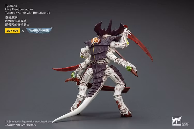 Warhammer 40K Tyranids Hive Fleet Leviathan Tyranid Warrior with Bonesword 1/18 Scale Action Figure