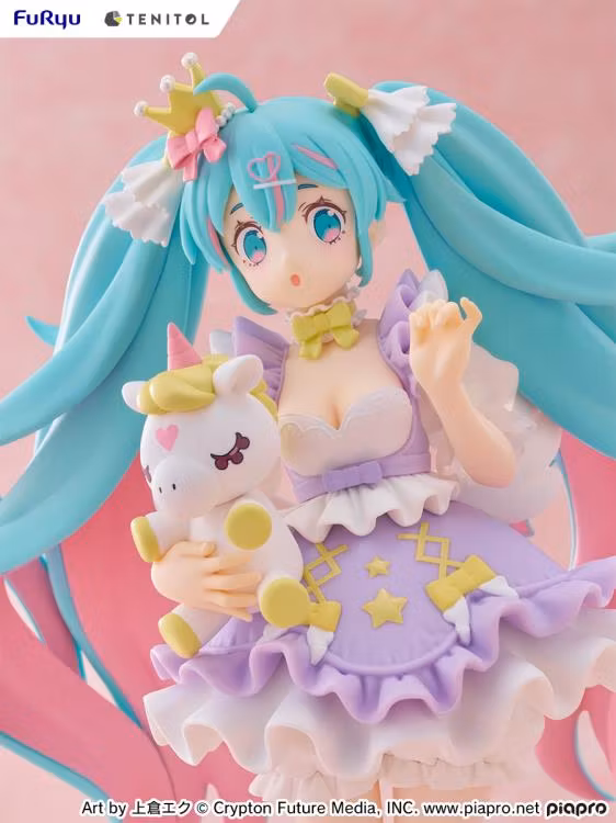 Vocaloid Tenitol Hatsune Miku (Yumekawa Princess Lavender Ver.) Figure