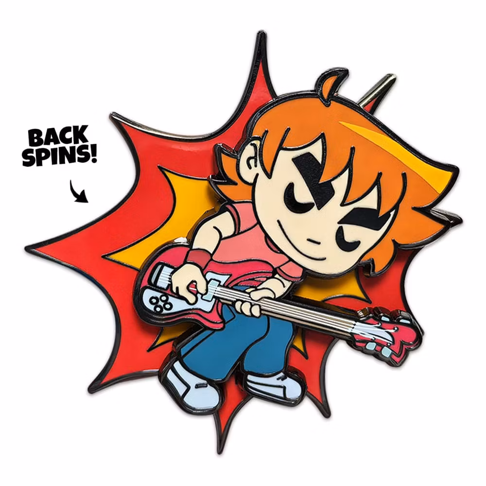 Scott Pilgrim Pin Badge Scott Playing Guitar