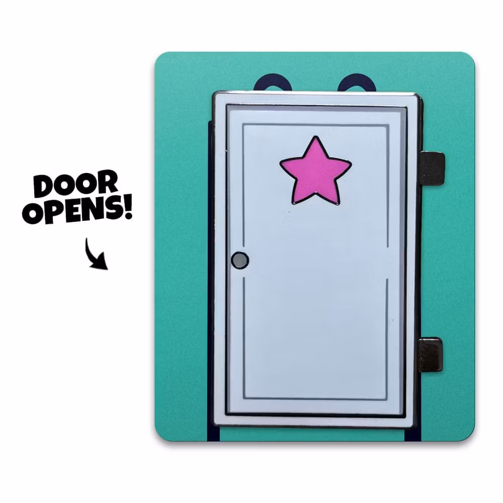 Scott Pilgrim Pin Badge Door Swinging