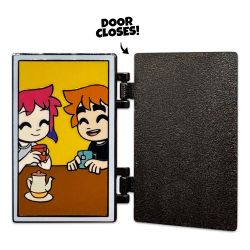Scott Pilgrim Pin Badge Door Swinging