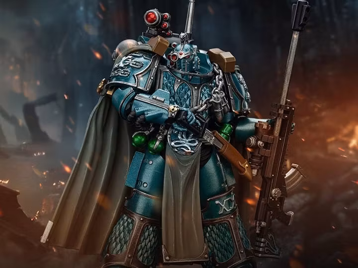 Warhammer: The Horus Heresy Alpha Legion Exodus "The One Who Is Many" with Sniper Rifle and Power Dagger 1/18 Scale Action Figure