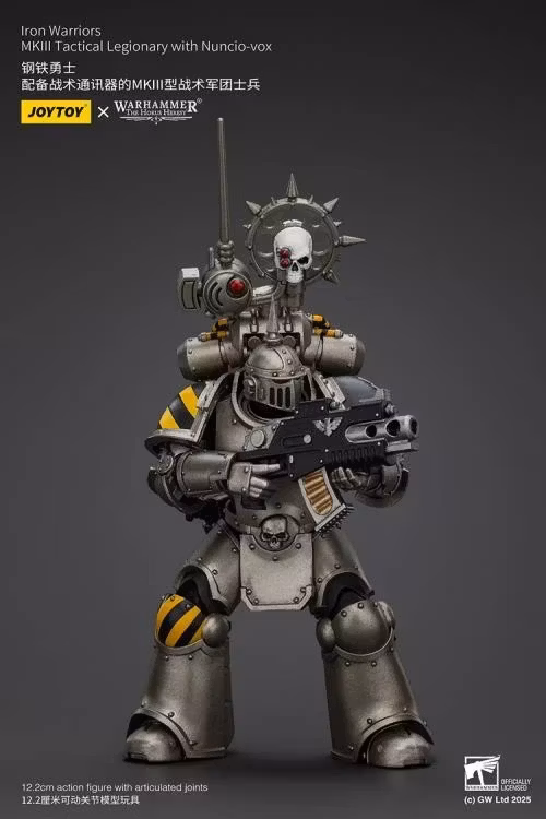 Warhammer: The Horus Heresy Iron Warriors MKII Tactical Legionary with Nuncio-vox 1/18 Scale Action Figure