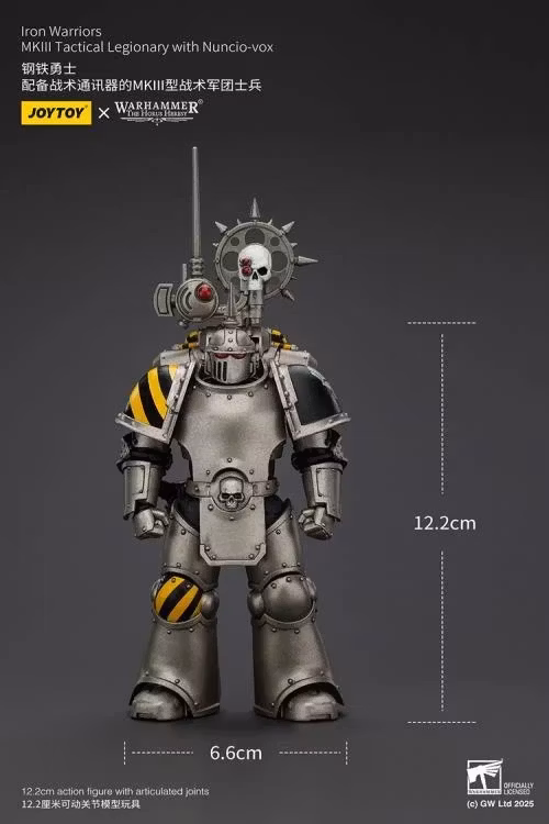 Warhammer: The Horus Heresy Iron Warriors MKII Tactical Legionary with Nuncio-vox 1/18 Scale Action Figure